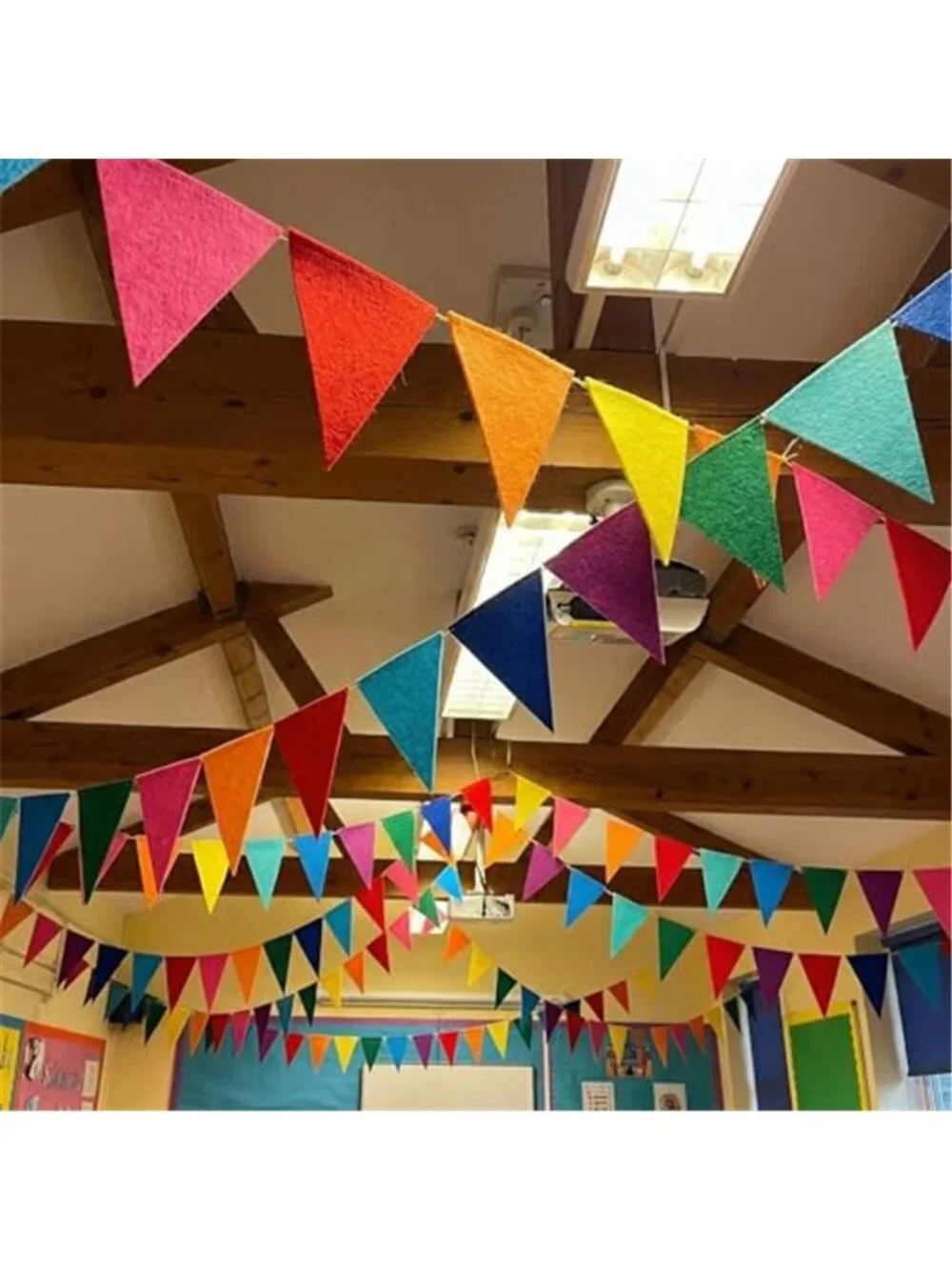 Rainbow Pennant Banner Flags Garland Birthday Party Carnival Decoration 6 Pack